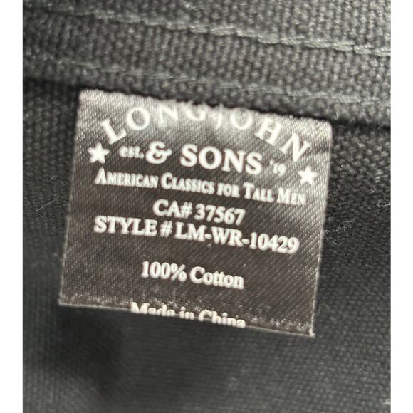 American Tall Canvas Jacket Mens Chore Coat Streetwear Workwear Large LJ&S - Picture 9 of 11